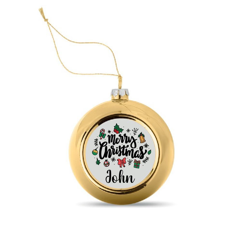 Gold Christmas Bauble Personalized